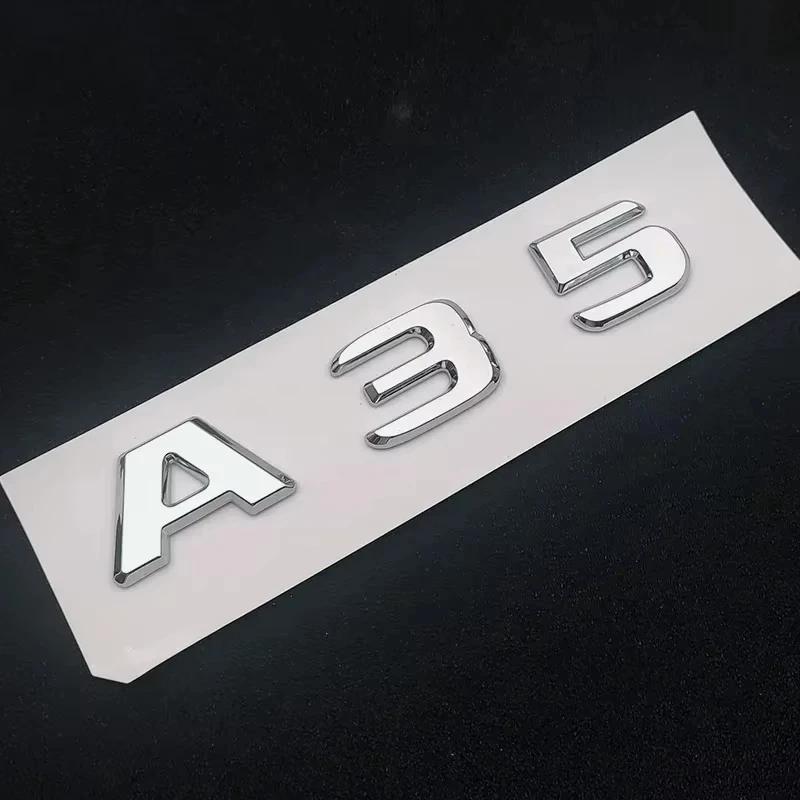 ABS For Mercedes-Benz A35 A45 AMG W177 W176 A35 A45 A45S TURBO 4MATIC Car Trunk Letters Emblem Badge Stickers Accessories PI1