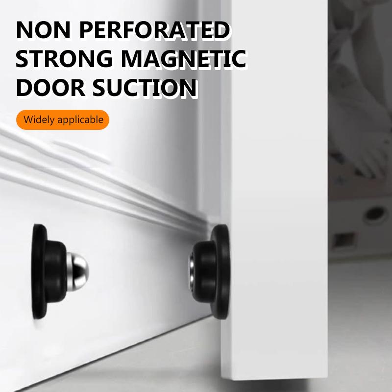 Stainless Steel Magnetic Doorstop Non-Punch Wind-Proof Door Stopper Wall Mounted Floor Mounted Door Holder Door Hardware