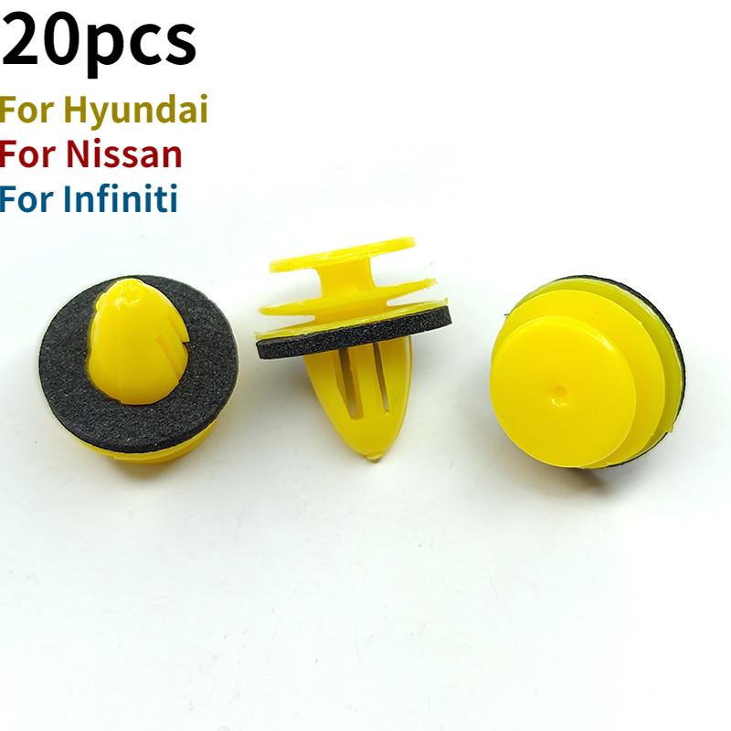 20 шт. Крепежные клипсы, заклепки для панелей дверной обшивки для Hyundai Accent, Nissan Qashqai J10, Infiniti, Автоаксессуары