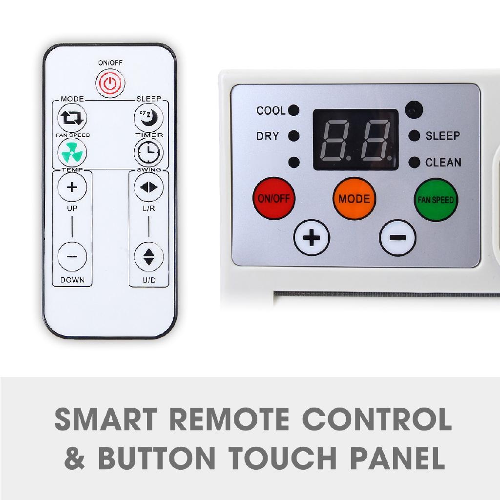 AC 220V 1400W 24hour Digital Display Control Panel Air Conditioner Portable Air Conditioner Cold Cool Timer With Remote Control