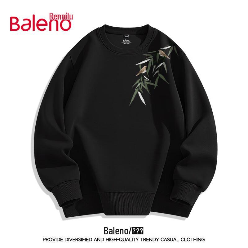 

Baleno Men s New Chinese Style Bamboo Sparrow Print Sweatshirt 3XL