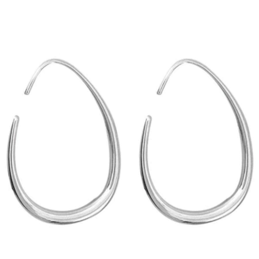 BF CLUB 925 Sterling Silver Vintage Earrings For Women Trendy Big Gold Earring Jewelry Prevent Allergy Party Accessories