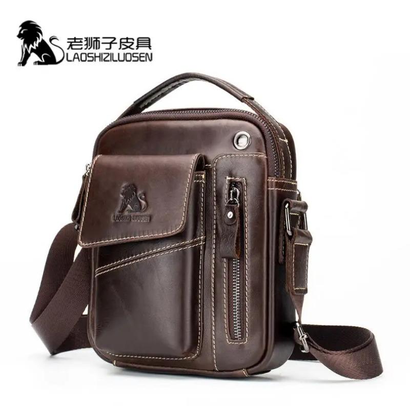 Genuine Cow Leather Messenger Bag Men Handbag Chest Crossbody Shoulder Bag Men's Bag Tas Business Small Male Bolsas Sac