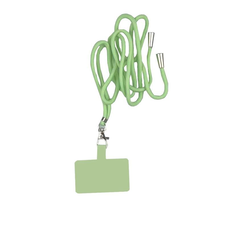 1Pc Phone Lanyard Adjustable Detachable Neck Cord Lanyard Strap Carabiner Compatible Pendant with Card for Mobile Key Fobs Colors