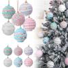 3 Stück Süßigkeiten Weihnachtsornamente Pastellkugel Ornament Set Macaron Bruchsicher Glitzer Schaumstoffkugeln Weihnachtsbaum Hängedekor