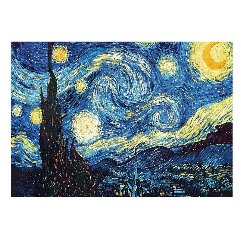 

Impressionist Van Gogh Starry Night Paintings Print Canvas Starry Night Decorative Pictures For living Room Cuadros Decor 21X30CMNo Framed