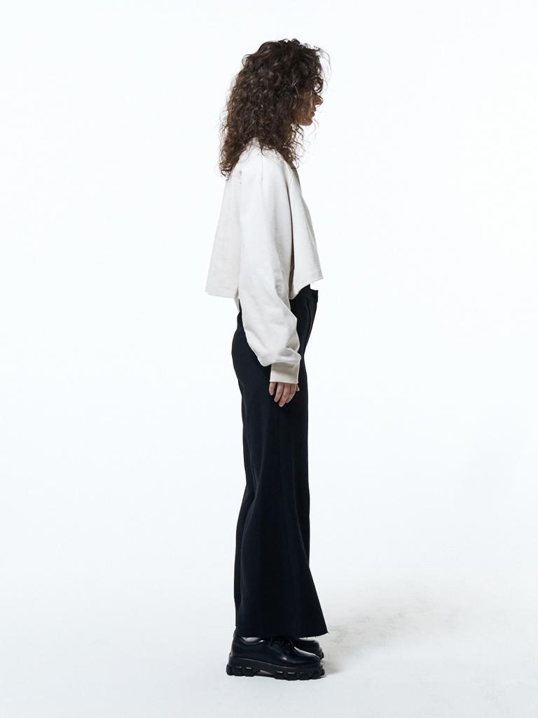 HAUS072C Wool Wide Pants Black