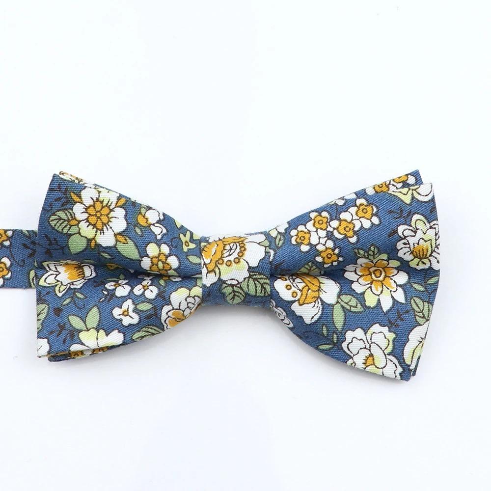 Floral Cotton Bowtie Elephants Whales Flower Pattern Parent Children Family Set Colorful Butterfly Wedding Party Accessory Gifts