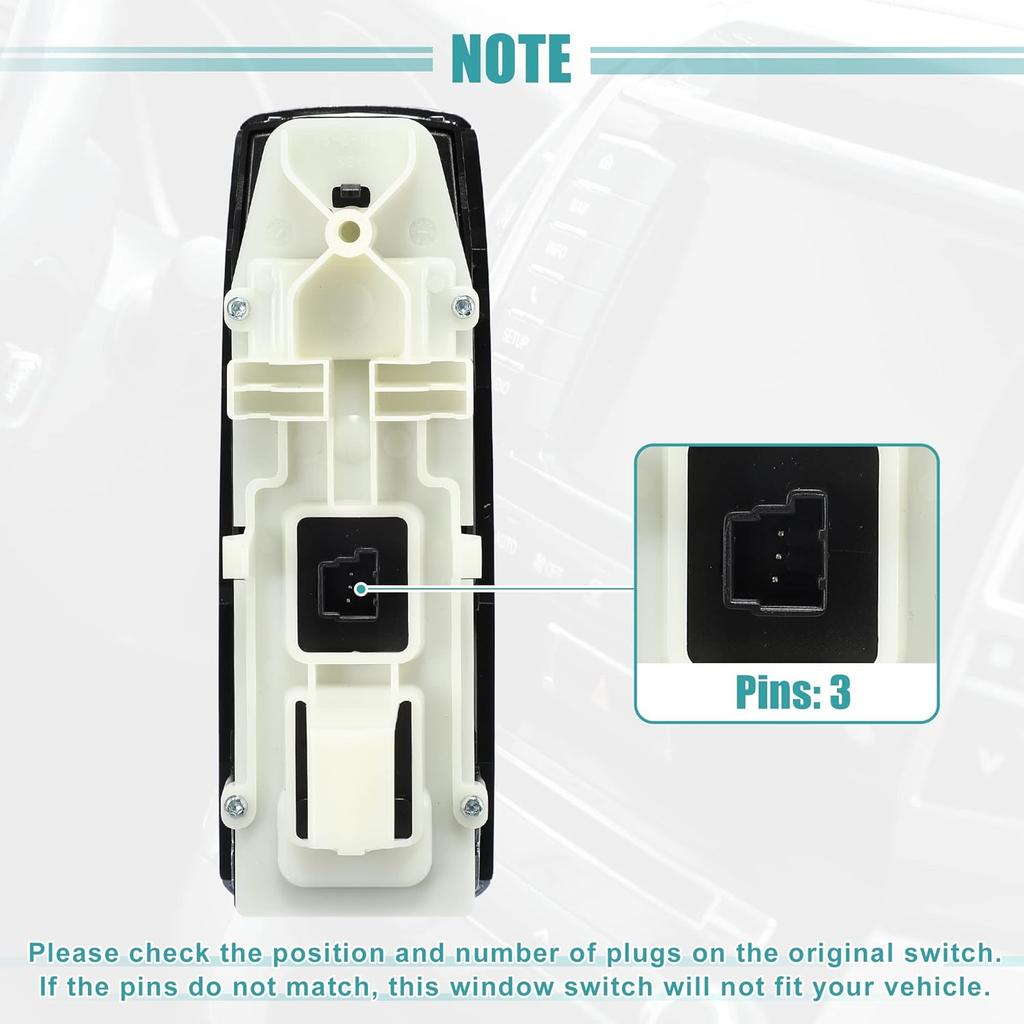 ACROPIX Front Left Driver Side Master Power Window Switch Fit for Mercedes-Benz C300 - Pack of 1 Black