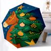 1pc Christmas Horse Automatic Folding Umbrella, 8-Rib Durable Iron Frame, Compact Travel Umbrella for Women & Men 126