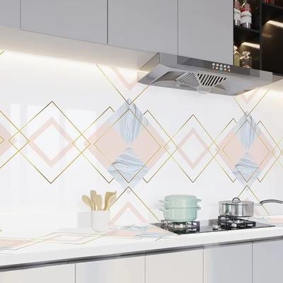 60cm Width Kitchen Oil Proof Waterproof Sticker Cabinet Stickers Self Adhesive Wallpapers DIY Wall Stickers Home Kitchen Decor