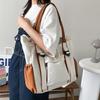 Öğrenci Kitap Çantası Büyük Kapasiteli Kontrast Renkli Çanta Banliyö Omuz Çantası Crossbody Çanta