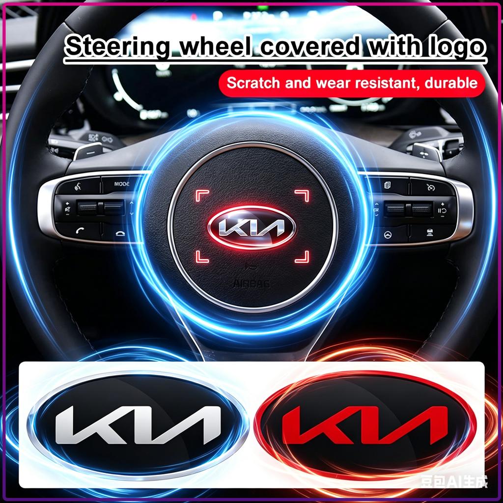 1Pcs Steering Wheel Sticker Badge for KIA Sportage Ceed Rio 3 4 K2 K3 K4 K5 K6 K7 K8 Picanto Sorento Optima Cerato Soul Auto Styling Decoration