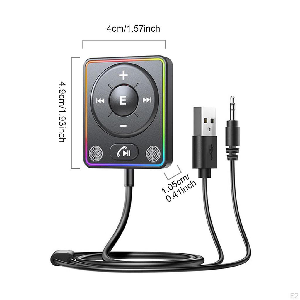 AUX BT 5.4 Adapter, Build in Mic with Double Connection, 3.5mm Car Adapter for Speakers,