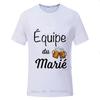 French Evg Team Married Tops Single Farewell Bachelor Oversized Tshirt Future Groom Cotton Tshirt Fashion Beer Unisex Tops Tees