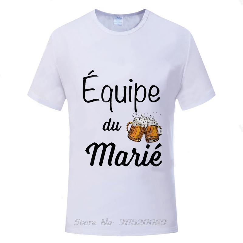 French Evg Team Married Tops Single Farewell Bachelor Oversized Tshirt Future Groom Cotton Tshirt Fashion Beer Unisex Tops Tees