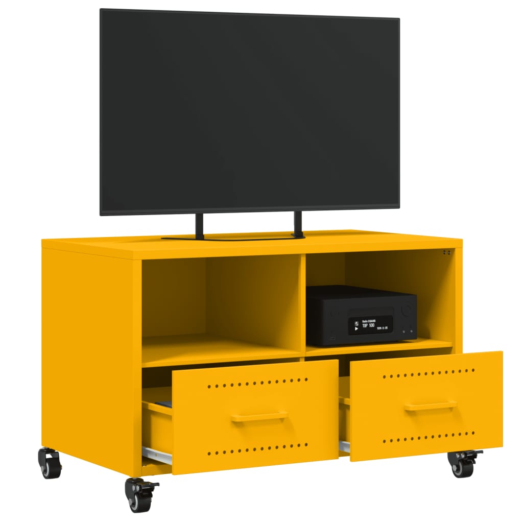 TV Cabinet Mustard Yellow 68 x 39 x 43.5 cm Cold Rolled Steel