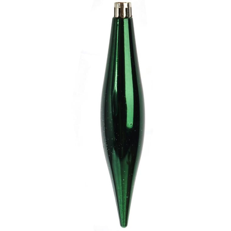 Set of 6 Elegant Plastic Icicle Baubles 15 cm for Christmas Decorations