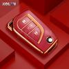 Fashion Tpu Car Flip Key Case Cover Shell Fob For Toyota Hilux Yaris Rav4 Corolla Avensis Aygo Verso Scion Tc Auris Accessories