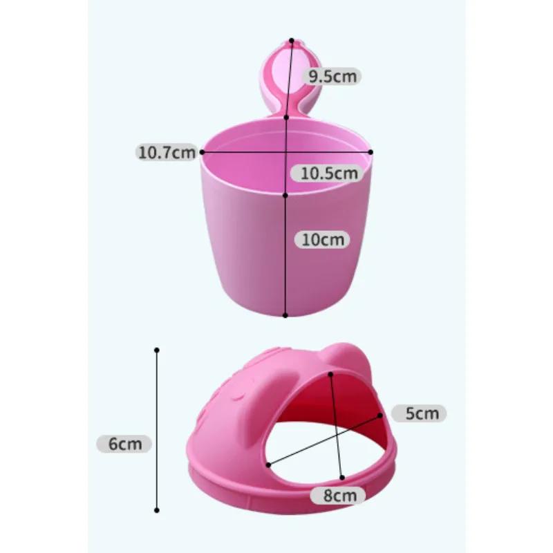 Cute Cartoon Baby Bath Caps Toddle Shampoo Cup Children Bathing Bailer Baby Shower Spoons Child Washing Hair Cup Kids Bath Tool