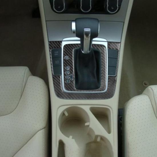2Pcs For Volkswagen Passat 2006-11 Carbon Fiber Auto Gear Shift Panel Cover Trim