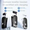 Lavalier Business Headphone Bluetooth-compatible Earphone Call Vibrating Reminder Voice Number Reporting Wireless