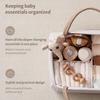 Portable Baby Storage Basket - For Diapers, Toys & Nursery Essentials with Handles