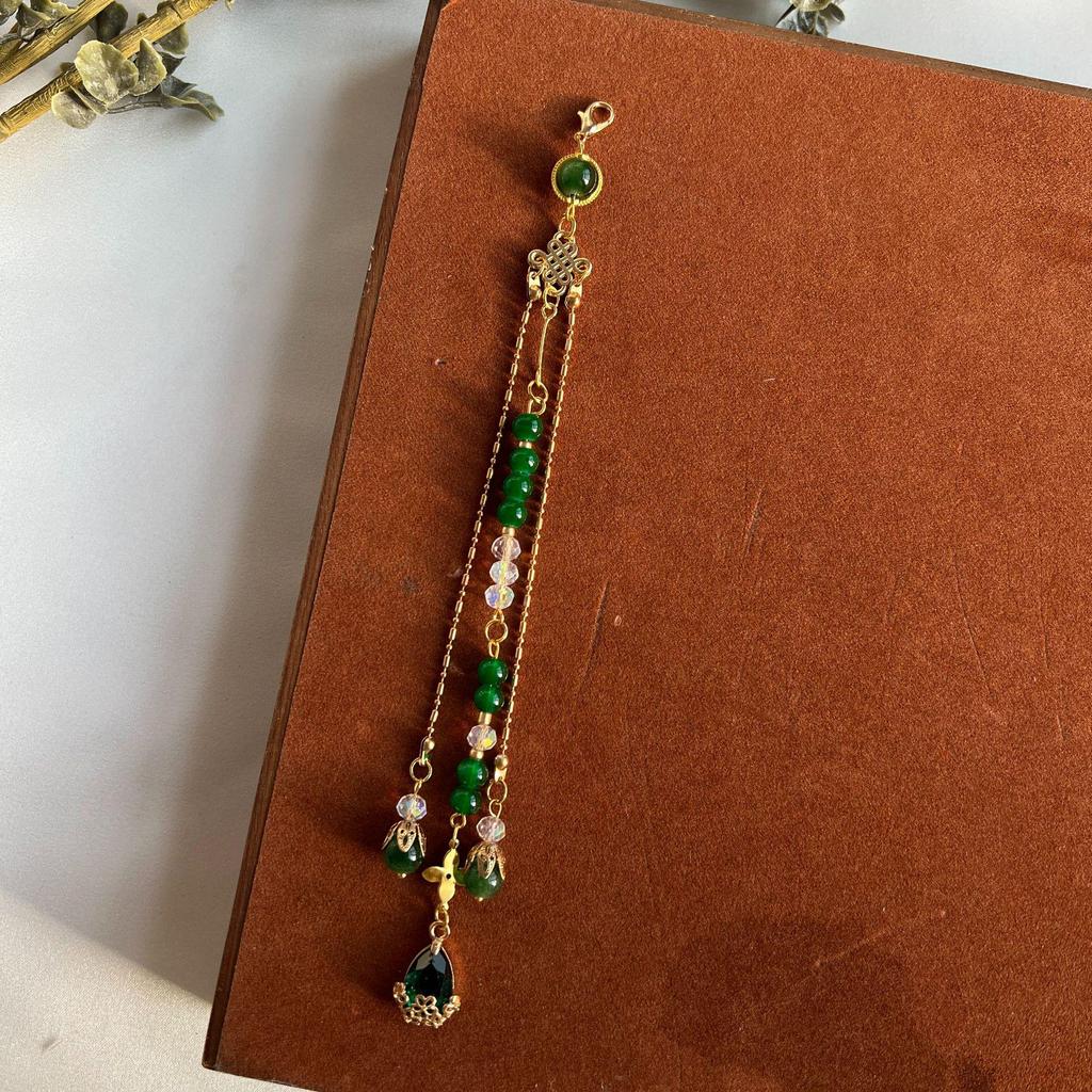 Handmade Ancient Style Hanfu Pendant with DIY Tassel for Hairpins, Bracelets, and Ornaments