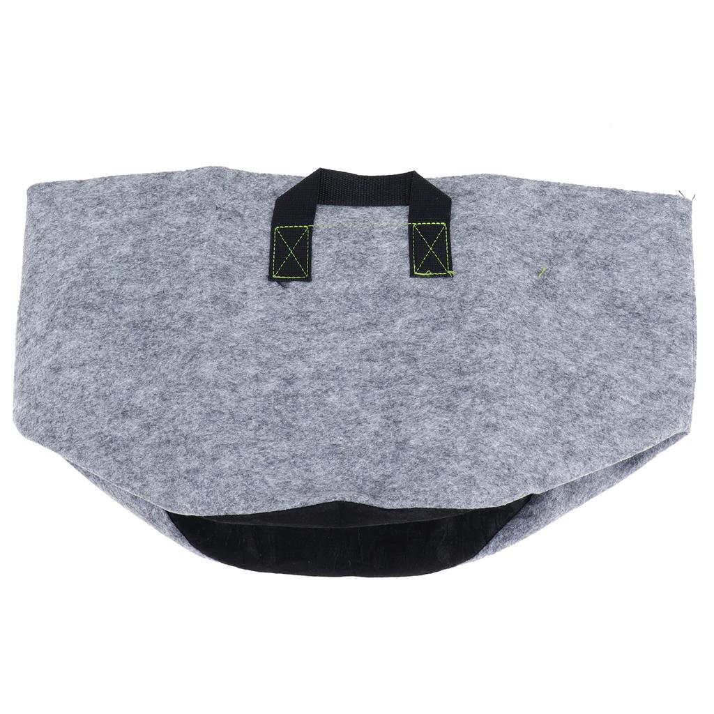 Plant Grow Bag with Handles NonWoven Fabrics Vegetable Flowers Planting Bag Pot GrayBlack(7 Gallon )