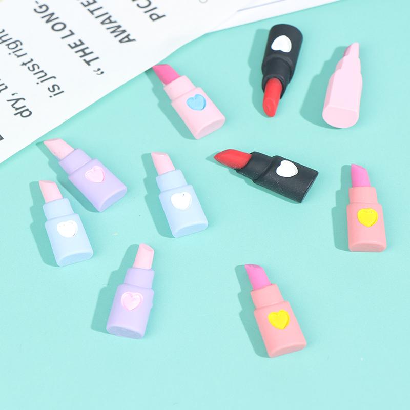 5 Stück Miniatur Niedlicher Lippenstift Simulation Kosmetik DIY Spielzeug Puppenhaus