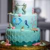 4PCS Marine Theme Fondant Silicone Mold Seaweed Sea Fish Crab Coral Conch Sea Shells Shape DIY Handmade Baking Tools