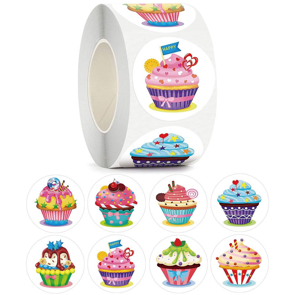 50-500Pcs Round Sealing Labels Stickers Wedding Party Birthday Present Decoratio Labels Cupcake Stationery Supply Stickers