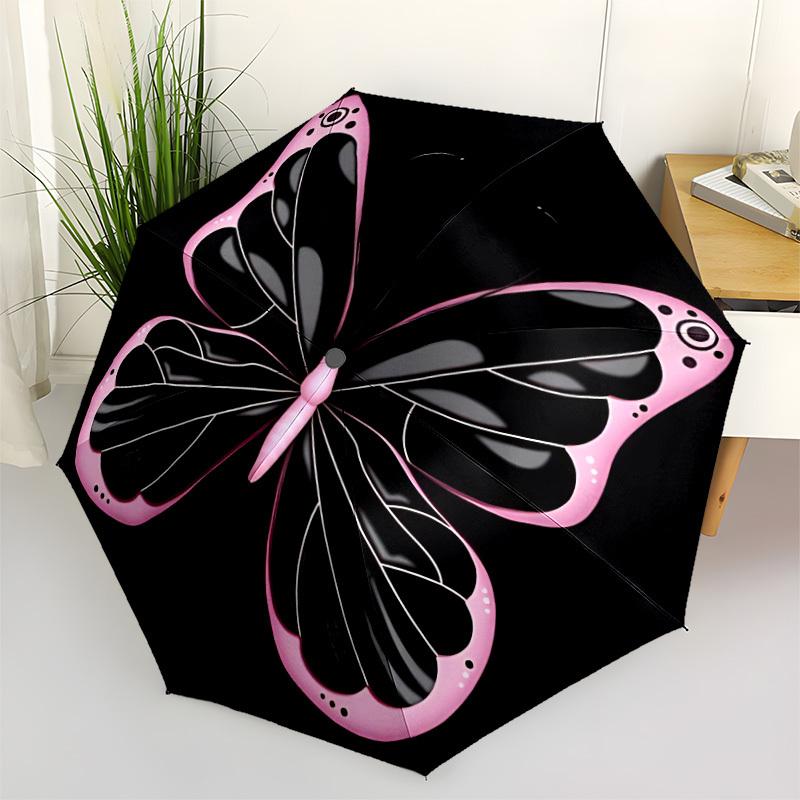 1pc Butterfly Wings Automatic Open/close Folding Umbrella, Compact Portable Travel Umbrella,Durable Construction Yy250814160