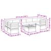 8 Piece Garden Sofa Set with Cushions Solid Douglas Fir Wood