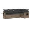 VidaXL Garden Lounge Set with Cushions 5 Pcs, Patio Sofas, Patio Furniture Set, Outdoor Furniture, Grey 3252467