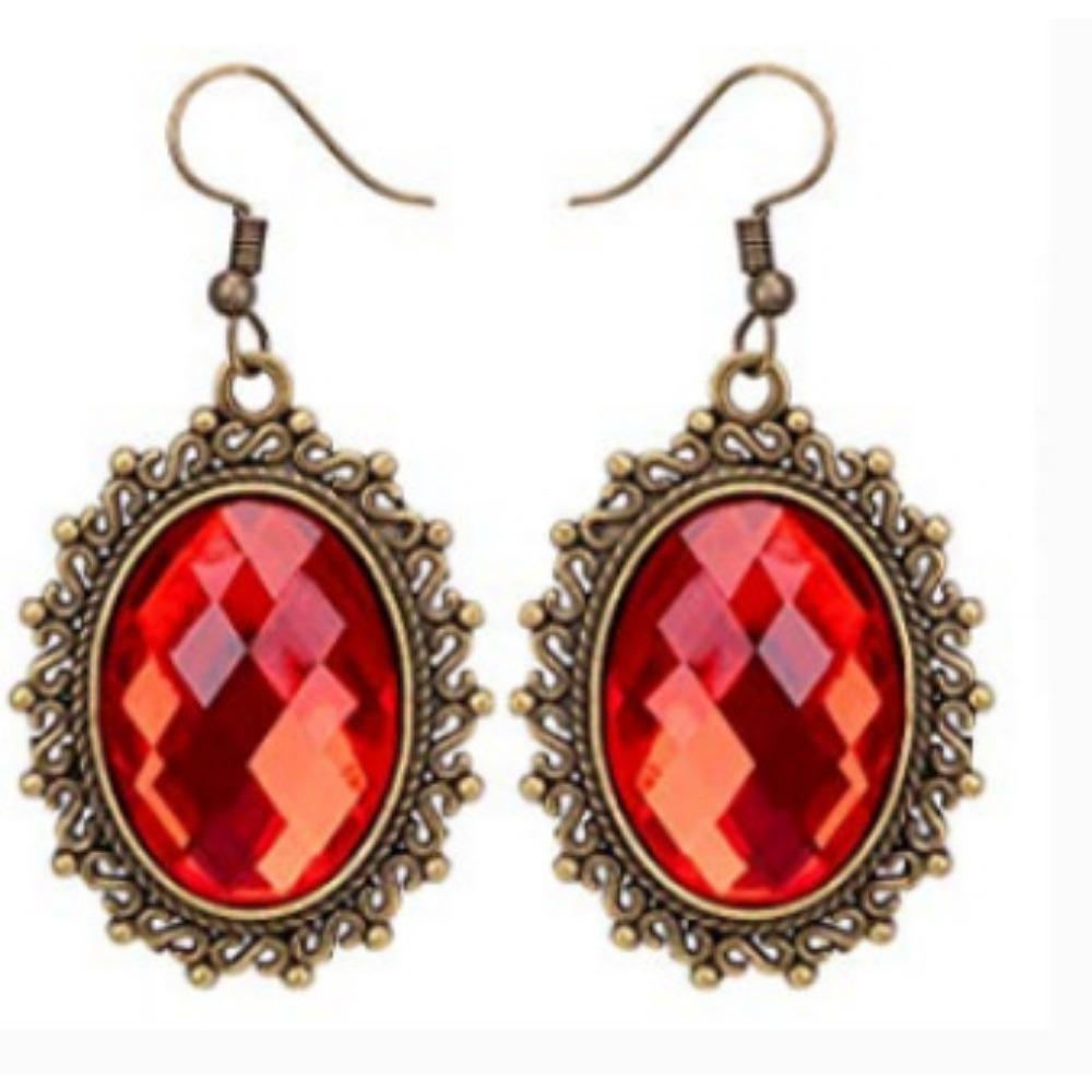 Vintage Earrings Fashion Baroque Ladies Crystal Earrings Black Lace Earrings Accessories