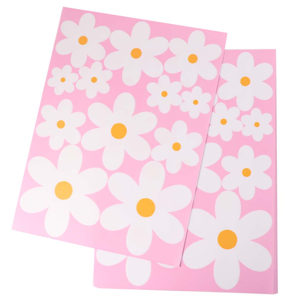 6Sheets/72Pcs/Set Double Sided Flower Wall Stickers PVC Glass Stickers  Home Decoration