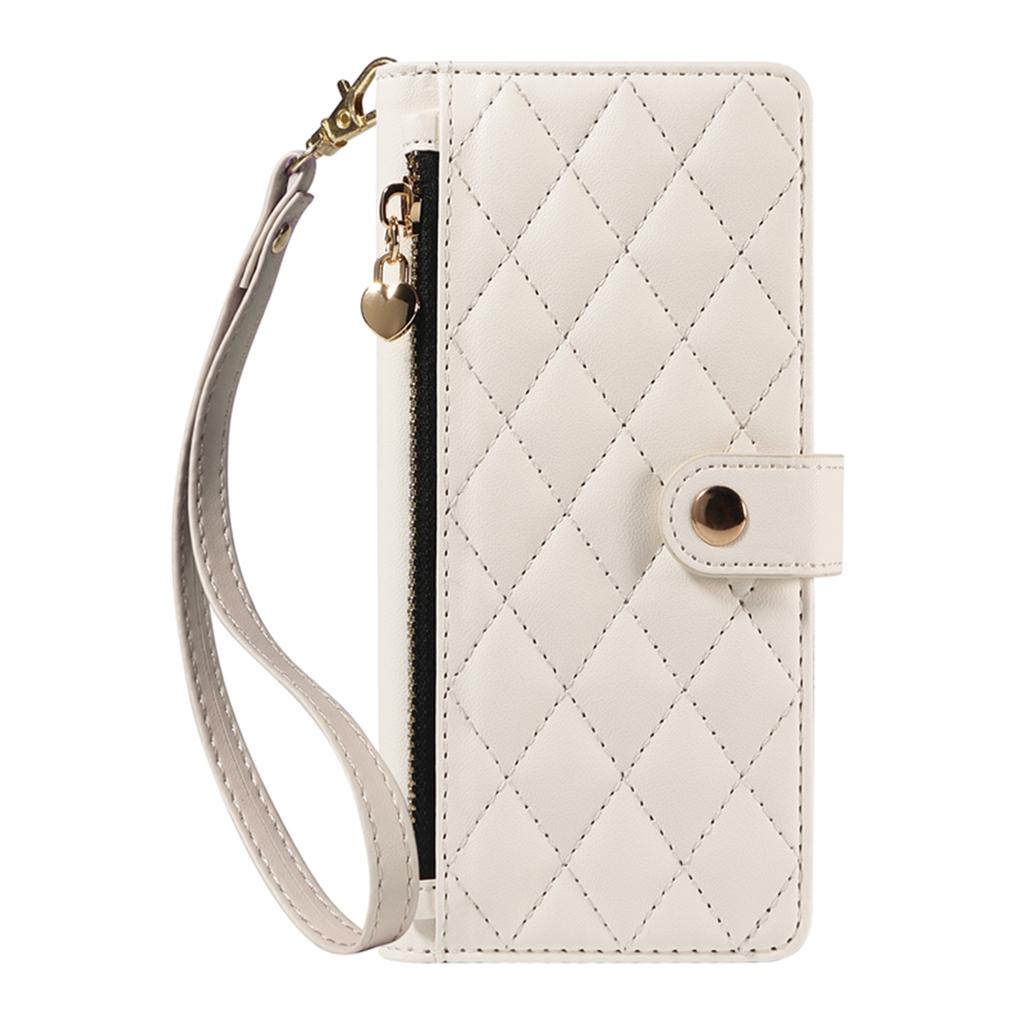 For Samsung Galaxy S26 Ultra Wallet Case with Straps, Rhombus Leather Stand Phone Cover