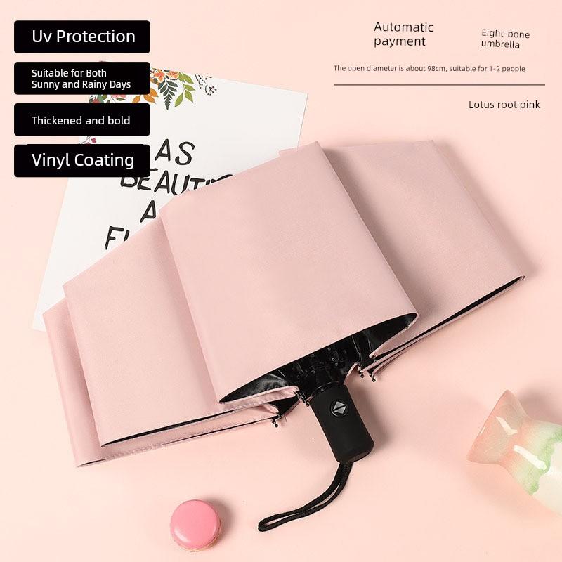 24-Rib Fully Automatic Umbrella for Two People, Dual-Purpose for Sun and Rain, Business Sunshade Umbrella with Double Ribs, Suitable for Mass Printing