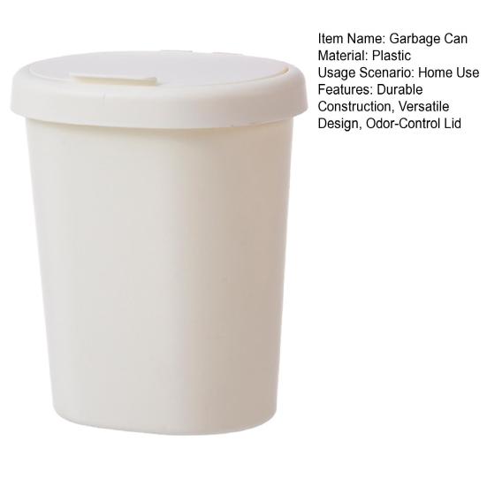 Garbage Can with Odor Bin Small Kitchen Desktop Trash Lid To Prevent Trash Can
