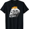 Garfield Odpočívající na Lebce Strašidelná Kreslená Kočka Tričko