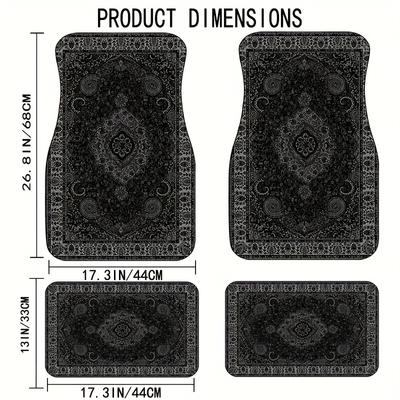 Covorașe Auto de Podea Design Rectangular cu Imprimeu Bandană pentru Covor, Tapis, Șal, Prosop, Covorașe de Podea pentru Mașini, Decor Interior Auto