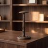 Freestanding Hat Stand with Round Base | Smooth Wood Finish, Tabletop Rack, for Countertop Short