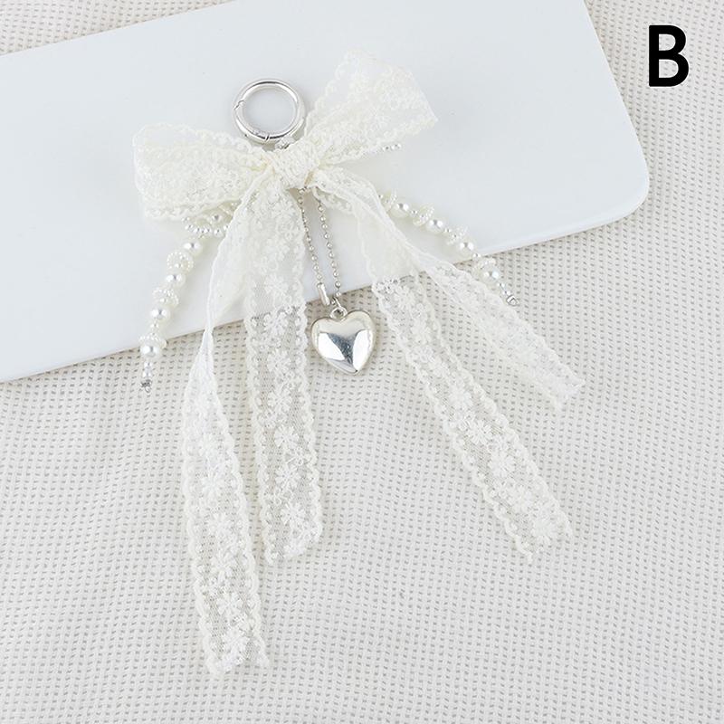 

Милый Брелок с Бантиком и Бусинами Белый Черный Кулон в виде Бантика Цепочка для Телефона Изысканный Милый Брелок Подвеска для Сумки Ювелирные Аксессуары