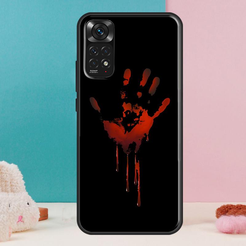 Bloody Hand Case For Xiaomi Redmi Note 14 13 Pro 12 11 9 10 9S 10S 11S 12S Redmi 14C 13C 10C 12C Cover