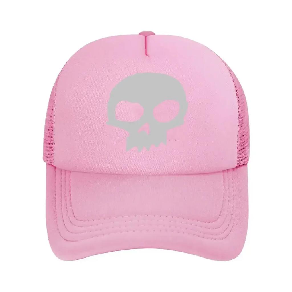 Skull Minimal Edgy Symbol Design Mesh Baseball Cap