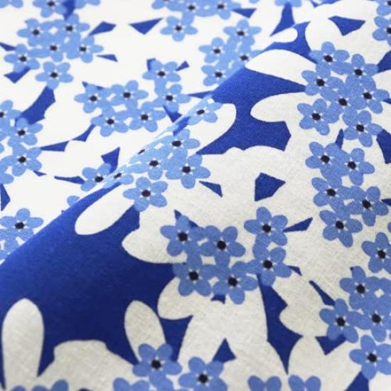 Dyeing Anbo Tenugui Authentic Dyed Cotton Tokuoka Made In Japan 35cm X 100cm "Wasurenagusa Blue" 100%