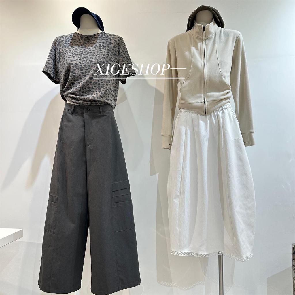 Autumn 2025 Korean-Style High-Waisted Slimming Cargo Pants for Women - Loose, Straight-Leg, Wide-Leg Casual Trousers