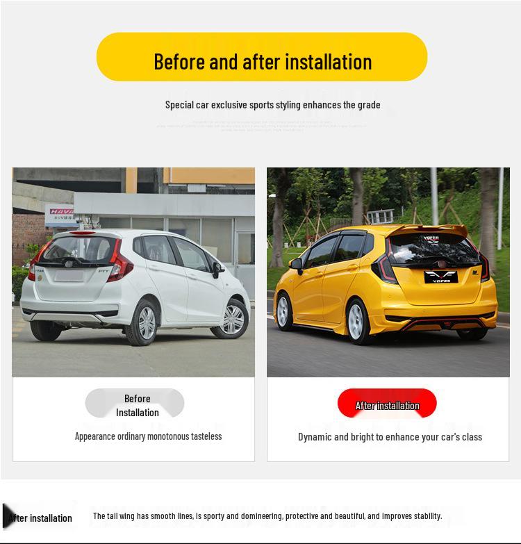 YOFER Sports Rear Wing Spoiler for 14-20 Fit GK5 - Punch-Free Installation