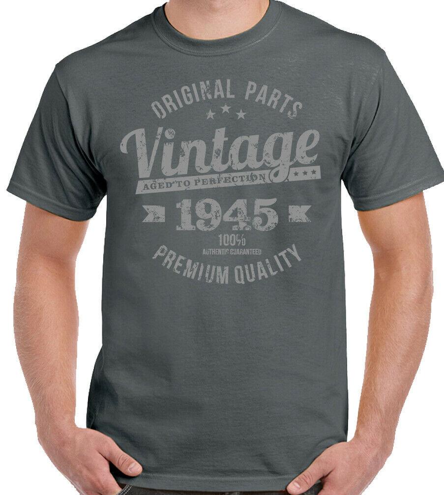 26 Vintage Year 1945 Premium Quality Mens 80th Birthday T-Shirt 80 Year Old Gift Unisex T-Shirt L